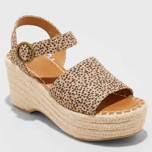 Target Universal Thread Leopard Print Wedge Sandal